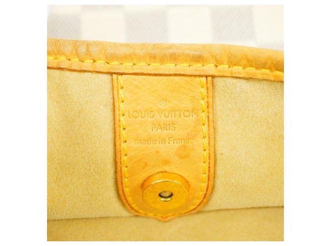 Borsa a tracolla Louis Vuitton Damier Azur Galliera GM Bianco - vista 5