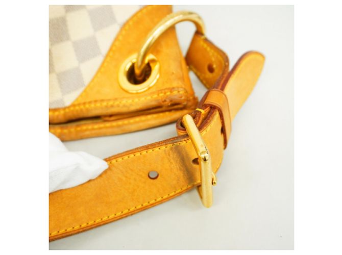 Borsa a tracolla Louis Vuitton Damier Azur Galliera GM Bianco - vista 8