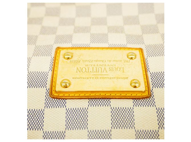 Borsa a tracolla Louis Vuitton Damier Azur Galliera GM Bianco - vista 9