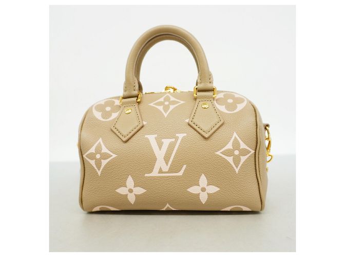 Borsa Louis Vuitton Monogram Empreinte Bicolor Speedy Bandoulière 20 Grigio Crudo - vista 12
