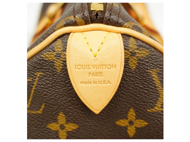 Borsa Louis Vuitton Monogram Speedy 30 Marrone - vista 5
