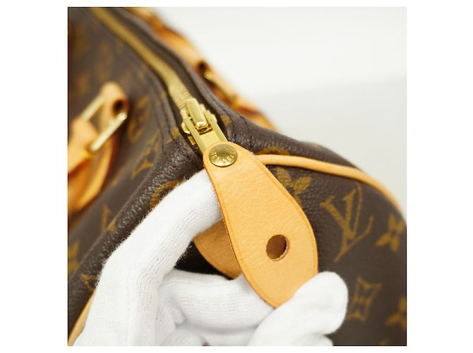Borsa Louis Vuitton Monogram Speedy 30 Marrone - vista 8