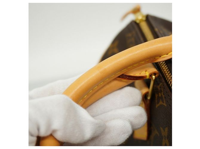 Borsa Louis Vuitton Monogram Speedy 30 Marrone - vista 9