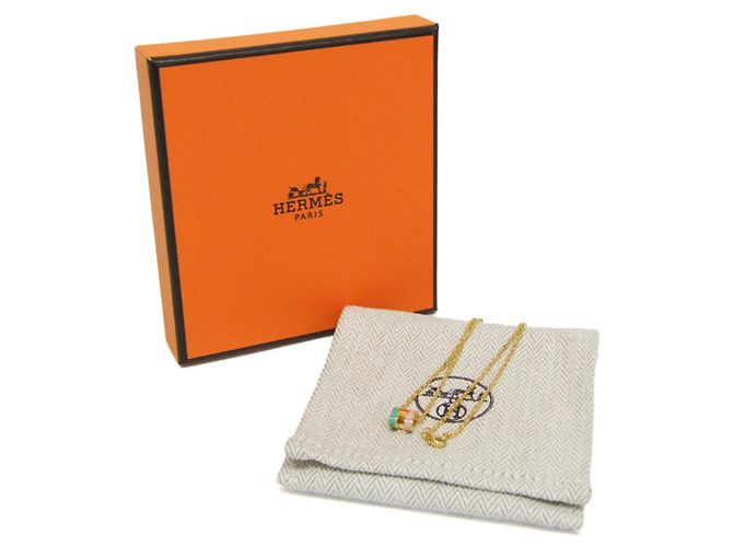 Hermès Collana con pendente Hermes Pop H Mini Rosa Verde - vista 2