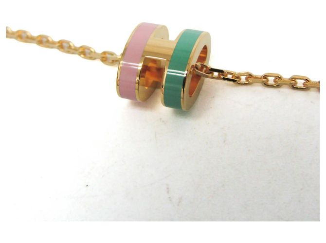 Hermès Collana con pendente Hermes Pop H Mini Rosa Verde - vista 9