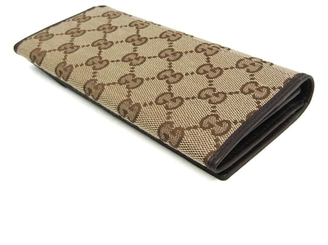 Cartera larga Gucci Interlocking Beige Marrón oscuro - vista 2