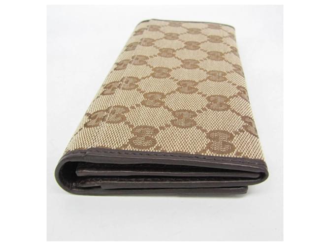 Cartera larga Gucci Interlocking Beige Marrón oscuro - vista 7