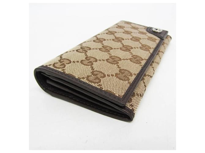 Cartera larga Gucci Interlocking Beige Marrón oscuro - vista 8