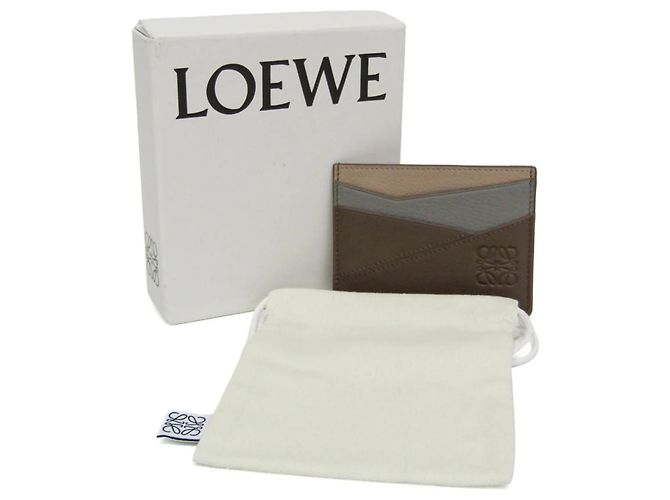 Tarjetero Loewe Puzzle Plain Castaño Beige - vista 2