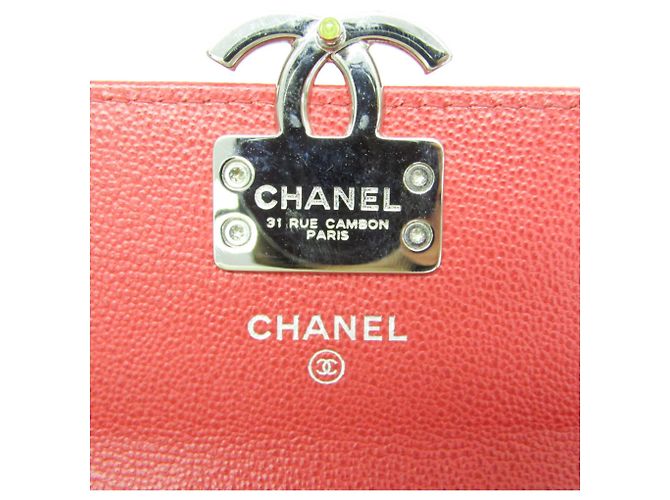 Chanel Matelasse Half Coco Damen Langbörse in Rot - Ansicht 14