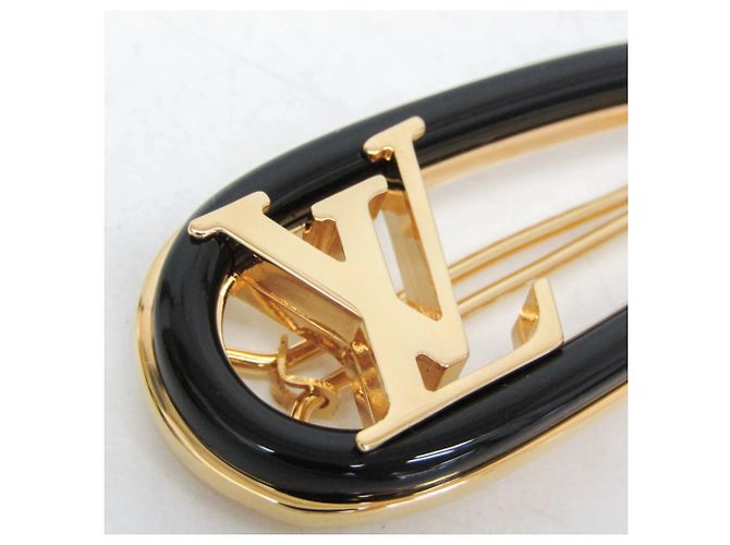 Fermi capelli My LV Chain in metallo Louis Vuitton Nero D'oro - vista 4
