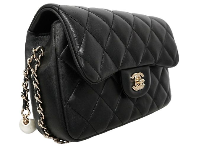 Borsa a tracolla Chanel Mini Matelassé con catena Nero - vista 2