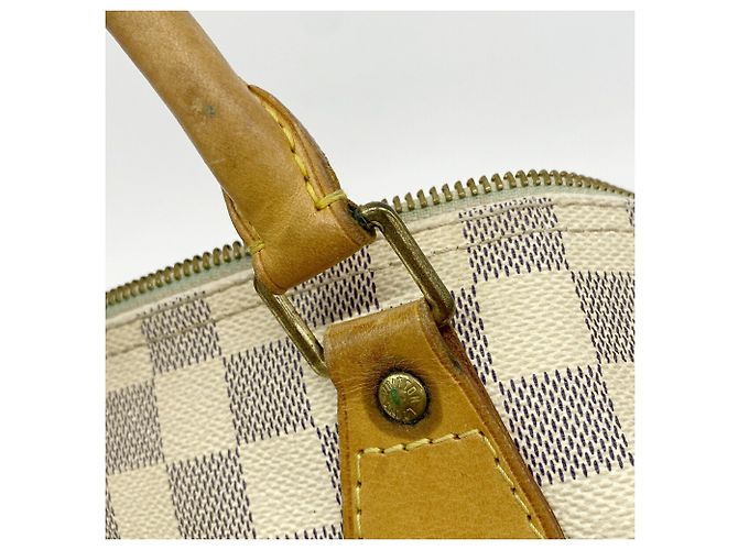 Borsa Louis Vuitton Damier Azur Speedy 30 Bianco - vista 10