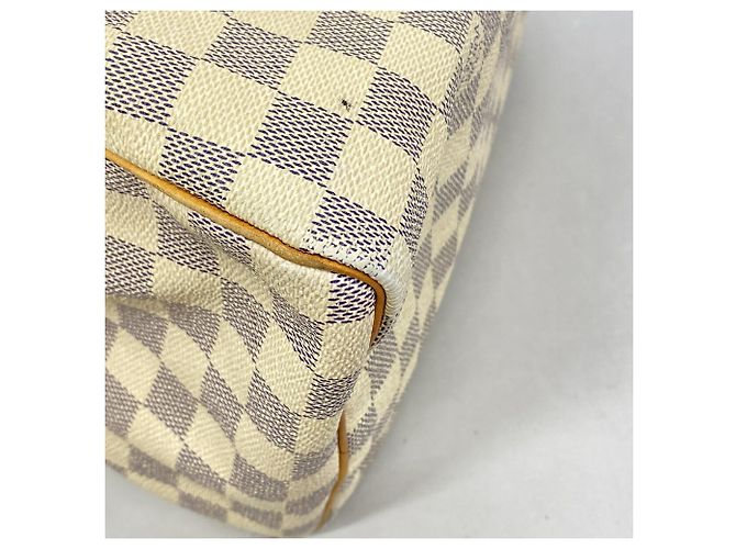 Borsa Louis Vuitton Damier Azur Speedy 30 Bianco - vista 11