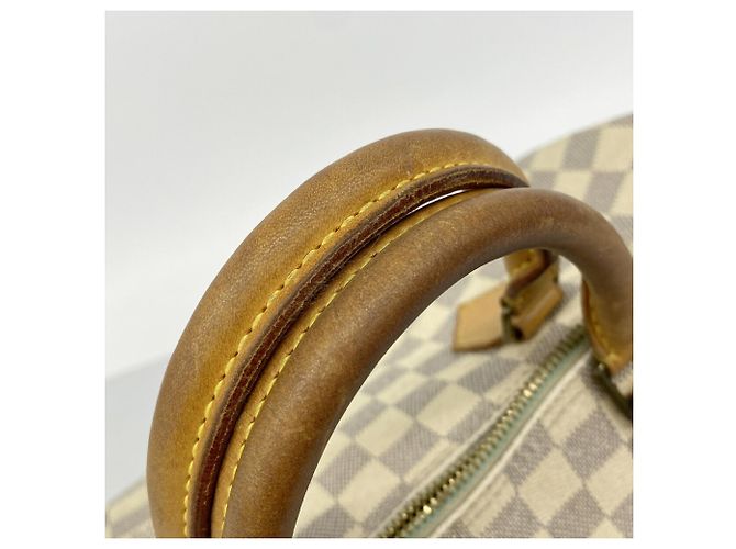 Borsa Louis Vuitton Damier Azur Speedy 30 Bianco - vista 12