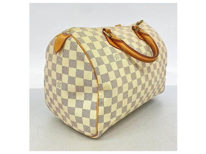 Borsa Louis Vuitton Damier Azur Speedy 30 Bianco - vista 2
