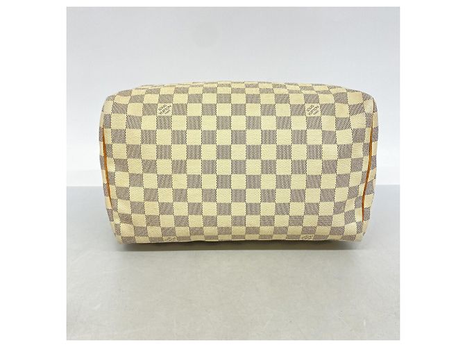 Borsa Louis Vuitton Damier Azur Speedy 30 Bianco - vista 3