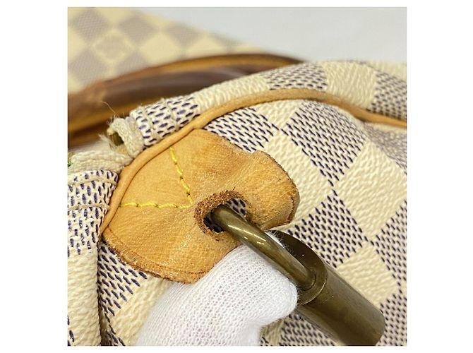 Borsa Louis Vuitton Damier Azur Speedy 30 Bianco - vista 9