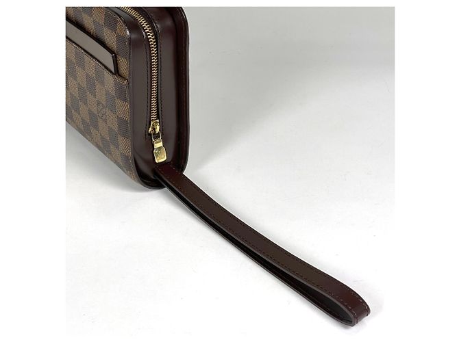 Clutch Louis Vuitton Saint Second Bag Marrone Damier ebene - vista 5