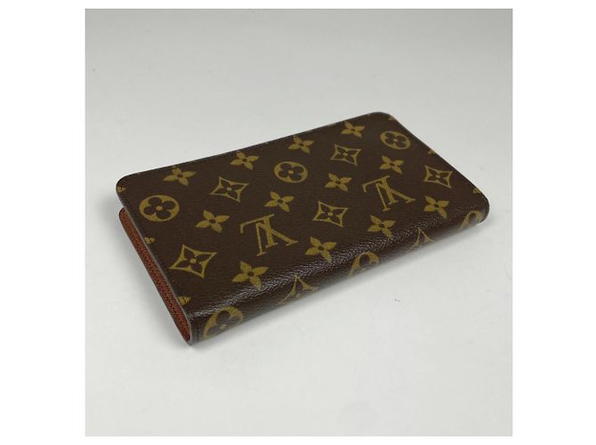 Louis Vuitton Porte Monnaie Zip Long Wallet Marrone Monogramma - vista 2