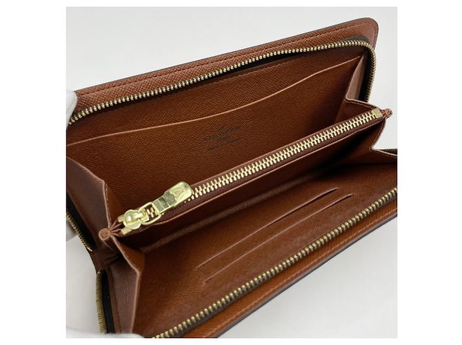 Louis Vuitton Porte Monnaie Zip Long Wallet Marrone Monogramma - vista 5