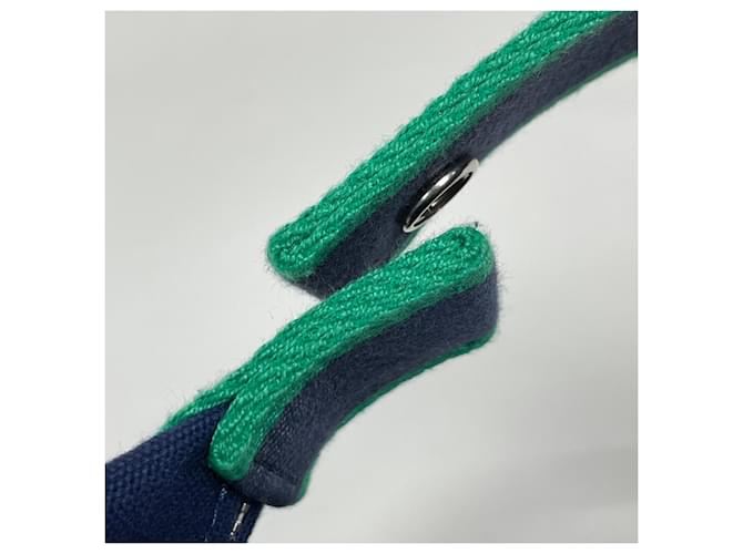 Hermès Borsa Hermes BRIDE AG Nero Verde Blu navy - vista 4