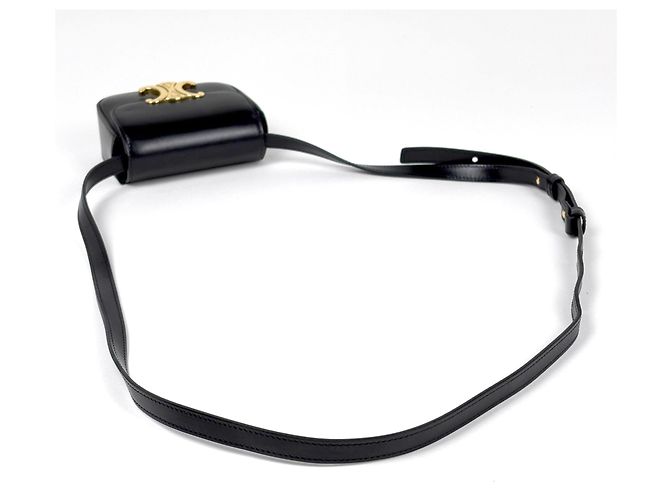 Triomphe Céline Borsa a tracolla Celine Mini Claude in nero - vista 4