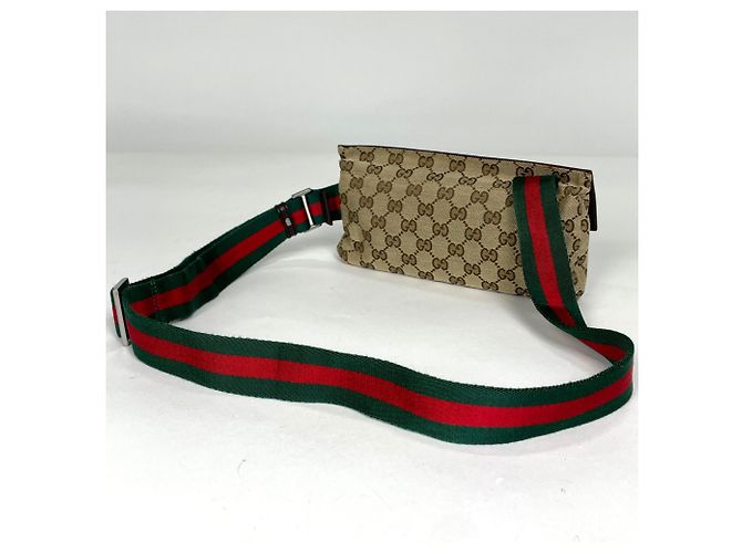 Marsupio Gucci Sherry Line in tela GG beige - vista 2