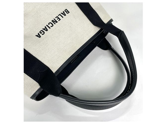 Borsa Tote Piccola Balenciaga Nero Crudo Blu navy - vista 5