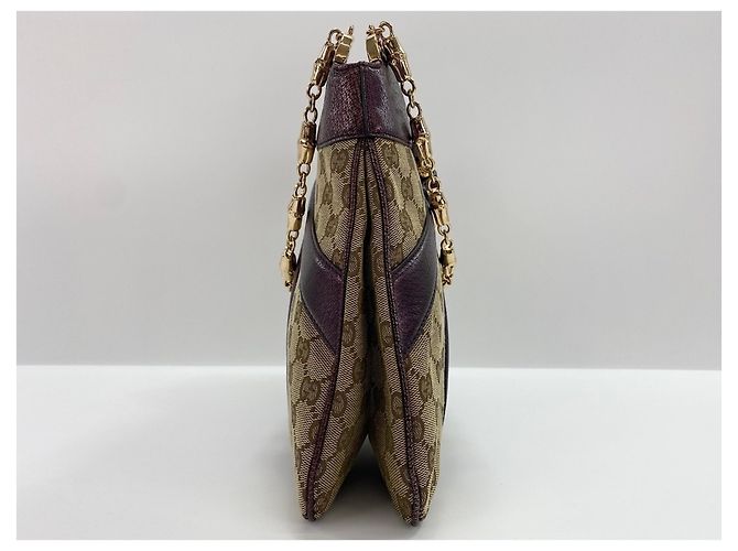 Borsa a tracolla Gucci Bamboo in viola Porpora - vista 4
