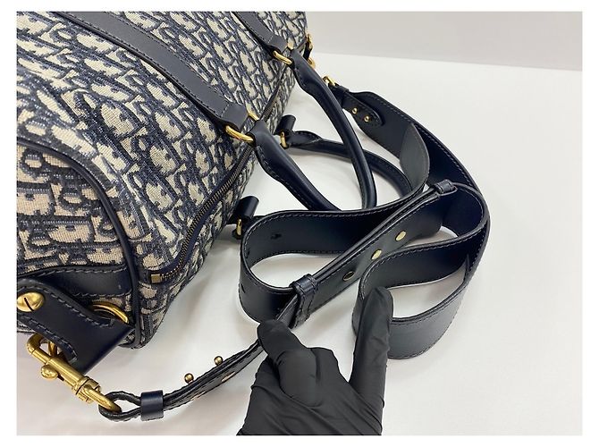 Borsa Boston Christian Dior Navy Blu navy - vista 10