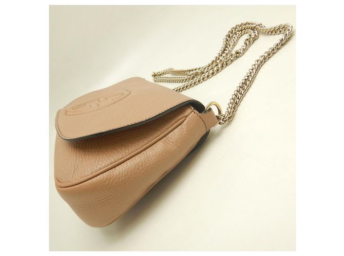 Borsa a tracolla Gucci Soho Interlocking Beige - vista 4