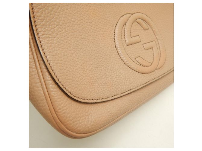 Borsa a tracolla Gucci Soho Interlocking Beige - vista 6