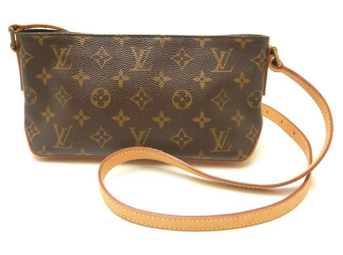 Borsa a tracolla Louis Vuitton Monogram Trotteur Marrone Monogramma - vista 2