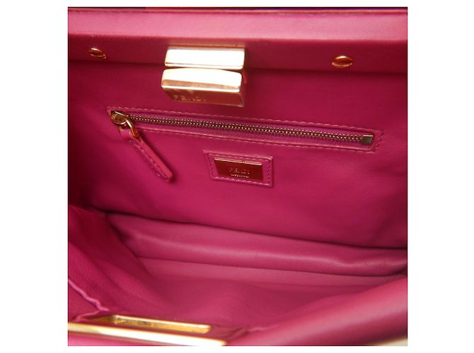 Borsa a mano FENDI Peekaboo Mini Rosa - vista 16