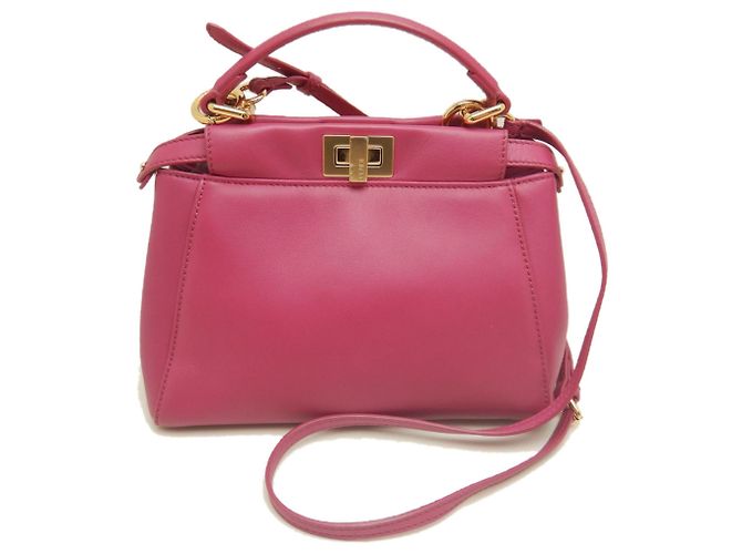 Borsa a mano FENDI Peekaboo Mini Rosa - vista 2