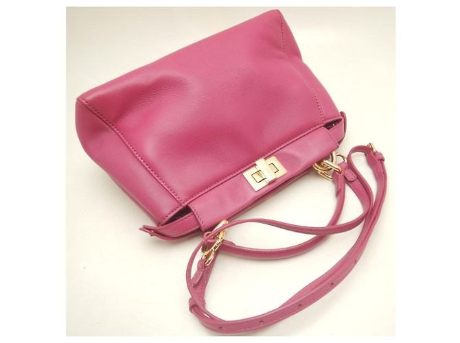 Borsa a mano FENDI Peekaboo Mini Rosa - vista 3