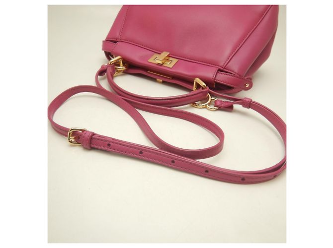 Borsa a mano FENDI Peekaboo Mini Rosa - vista 4