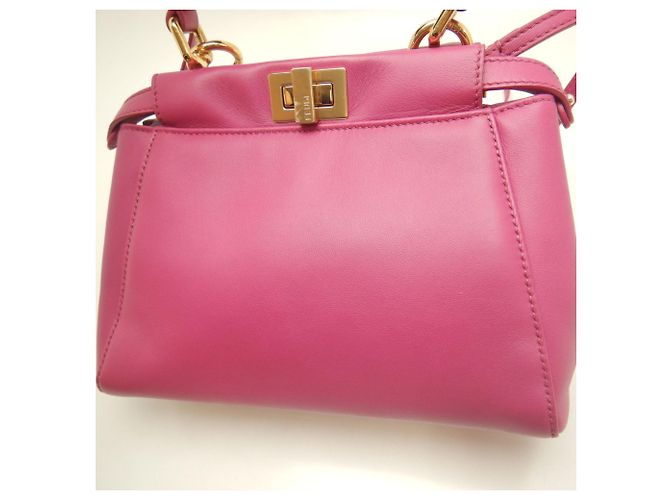 Borsa a mano FENDI Peekaboo Mini Rosa - vista 7