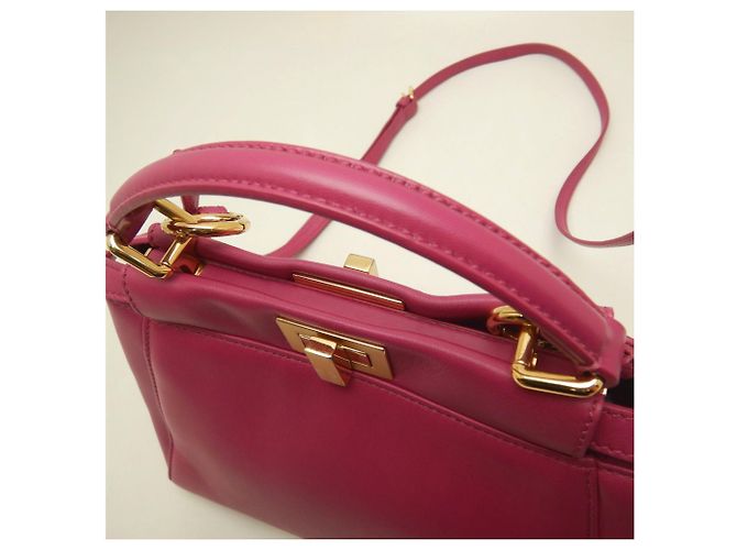 Borsa a mano FENDI Peekaboo Mini Rosa - vista 8