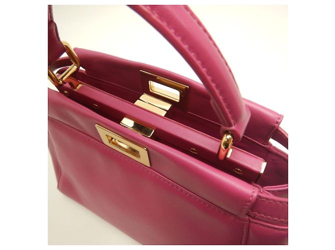 Borsa a mano FENDI Peekaboo Mini Rosa - vista 9
