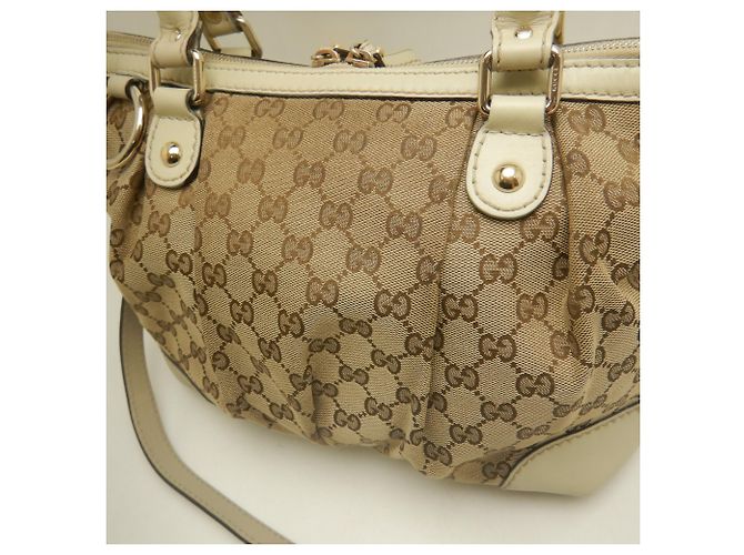 Borsa Gucci Sukey in Beige - vista 10
