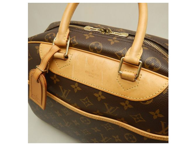 Borsa Louis Vuitton Monogram Deauville Marrone Monogramma - vista 10