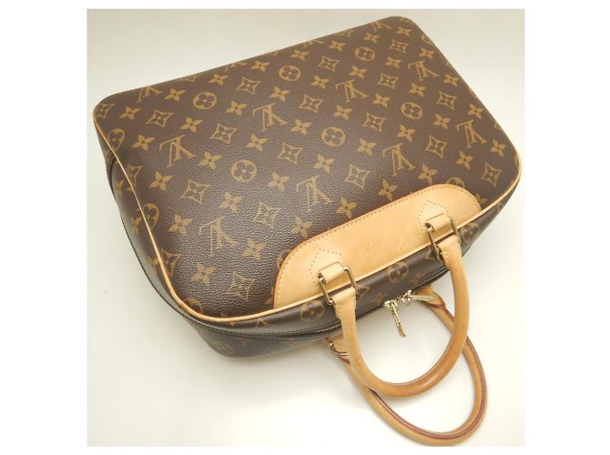 Borsa Louis Vuitton Monogram Deauville Marrone Monogramma - vista 3