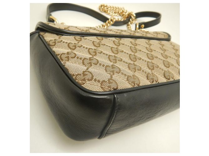 Borsa a tracolla mini matelassé Gucci GG Marmont Beige - vista 12