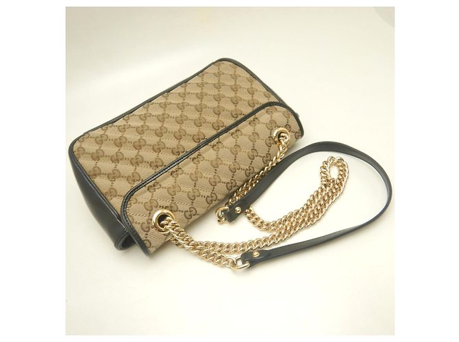 Borsa a tracolla mini matelassé Gucci GG Marmont Beige - vista 3