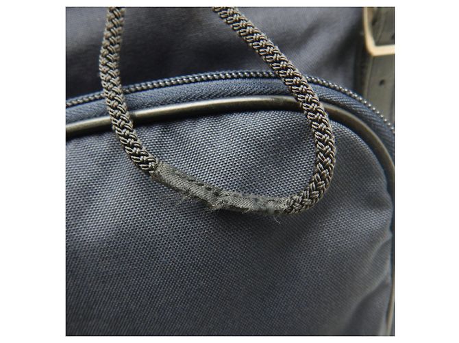 Zaino Yves Saint Laurent in tela e pelle blu navy - vista 15