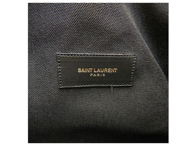 Zaino Yves Saint Laurent in tela e pelle blu navy - vista 22
