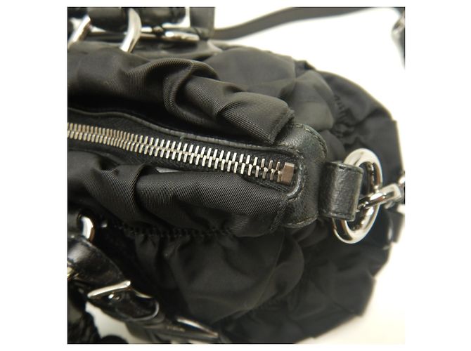 Borsa Prada Gathered BN1407 in Nero - vista 14