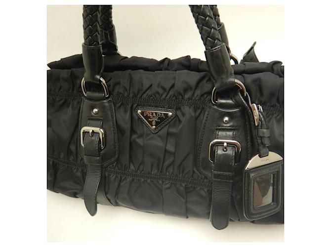 Borsa Prada Gathered BN1407 in Nero - vista 4